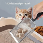 Ergonomic Stainless Steel Cat Litter Scoop Durable Odor-Proof Cleaner