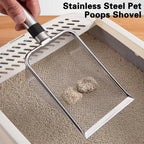 Ergonomic Stainless Steel Cat Litter Scoop Durable Odor-Proof Cleaner