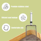 Ergonomic Stainless Steel Cat Litter Scoop Durable Odor-Proof Cleaner