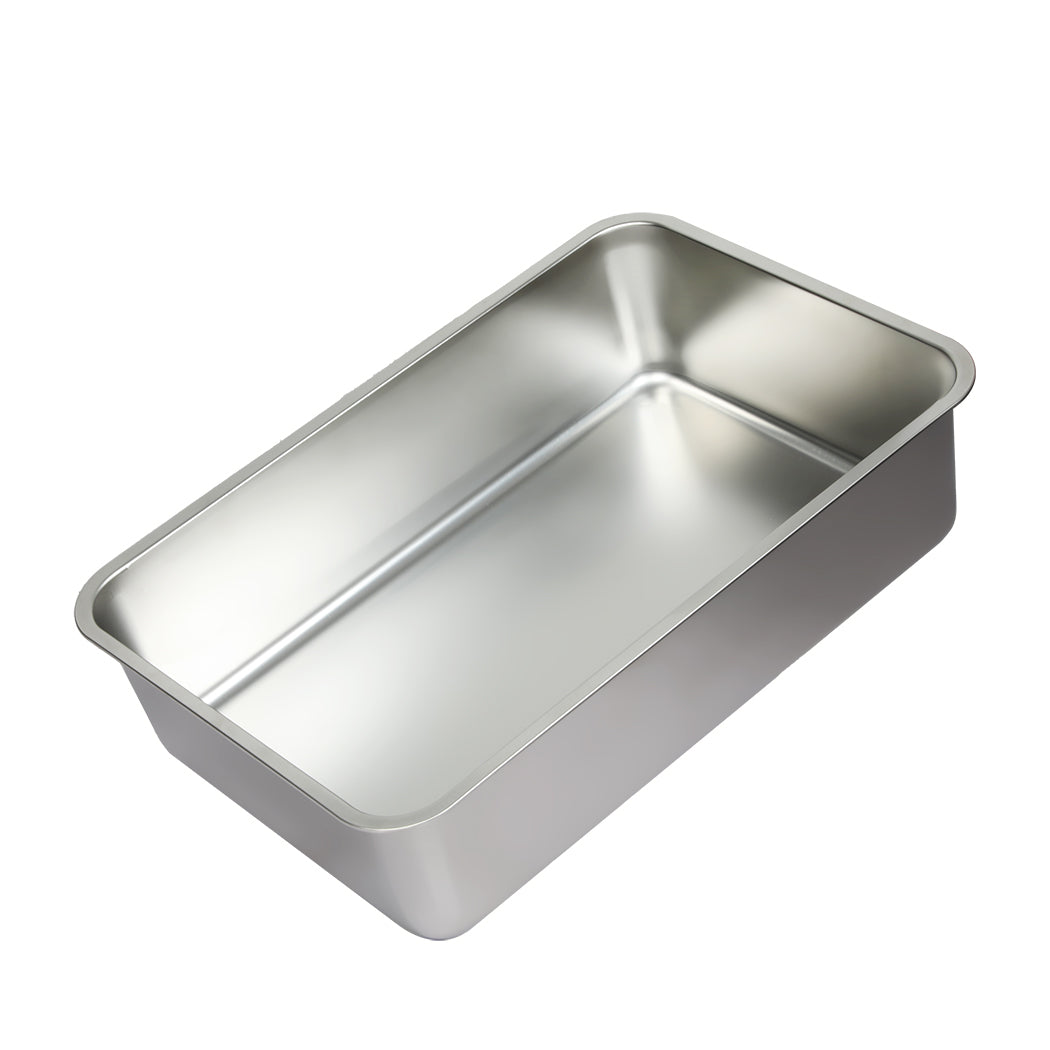 Pawz Stainless Steel Cat Litter Box Large Capacity with Mat Scoop
