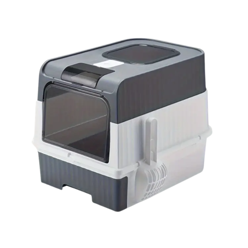 Extra Large Dual Entry Cat Litter Box Enclosed Easy Clean Design